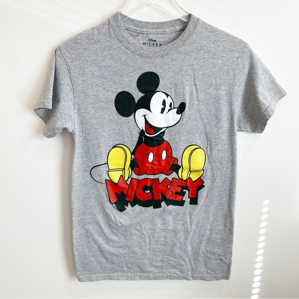 Disney Mickey Mouse Logo Graphic Short Sleeve T Shirt Top